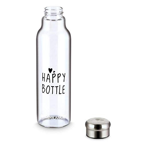 Freelance Happy Bottle Glass Water Bottle, 900 ml Black - Borosilicate Glass Bottle for Fridge - BPA-Free, Leak-Proof Lid for Office, Gym, Outdoors - Eco-Friendly, Reusable Water Bottle Glass - Image 2
