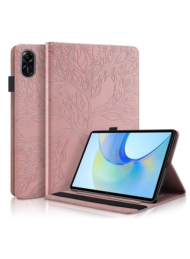 عام Flip Book Cover لجهاز Honor Pad X9 بشاشة 11.5 إنش لعام 2023، حافظة جلد PU بتصميم شجرة الحياة تحتوي على حامل للوقوف لحماية الجهاز اللوحي.