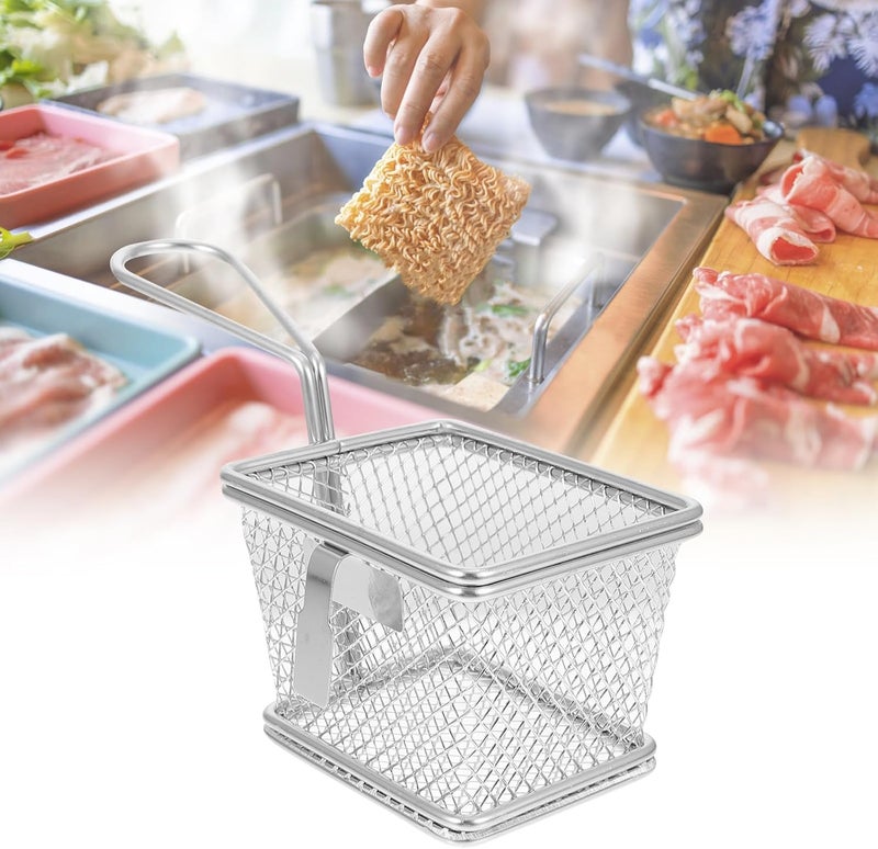 Hot-pot Separation Colander Mesh Net Strainer Stainless Steel with Z-shaped Hook Small Size for Commercial Brain and Noodle Cooking - Image 4