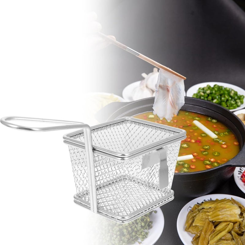 Hot-pot Separation Colander Mesh Net Strainer Stainless Steel with Z-shaped Hook Small Size for Commercial Brain and Noodle Cooking - Image 5