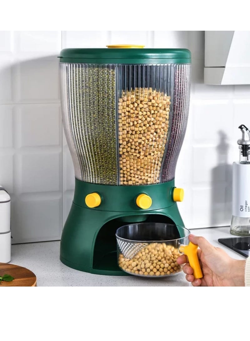 BAIG Multifunctional Rotating Food Storage Box With Lid Moisture Insect Proof Grain Organizer Moisture Proof Separat Rice Bucket - Image 1
