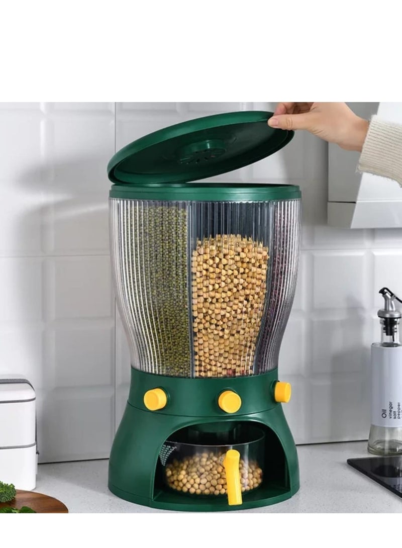 BAIG Multifunctional Rotating Food Storage Box With Lid Moisture Insect Proof Grain Organizer Moisture Proof Separat Rice Bucket - Image 2