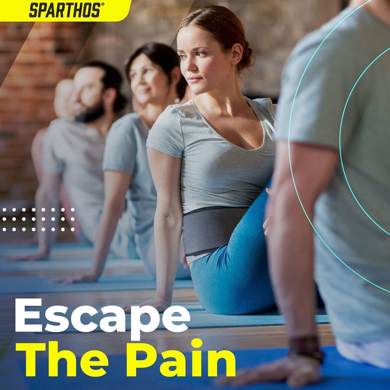 Sparthos Sciatic Nerve Brace - Hip Support Belt - Sciatica, SI Joint, Hamstring Pain Relief - Orthopedic Thigh Groin Compression Wrap - Sacroiliac Siatic Siatica Strain - For Men & Women (Left Leg) - Image 2