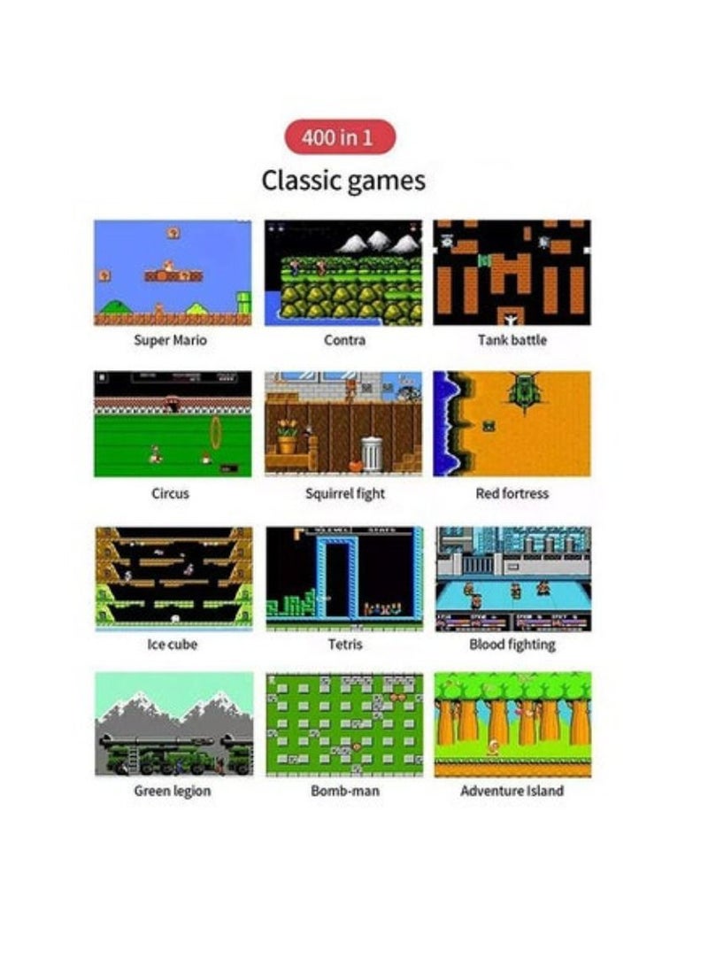 SUP SUP Game Box Plus 400 in 1 Retro Games Upgraded Version Mini Portable Gaming Console Safe Retro Box Console Game Toy For Kids Blue - Image 2