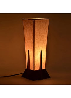 Sheesham Wooden 'Pyramid' Table Lamp For Bedroom & Living Room (14 Inch, Wood, Without Bulb, Pack Of 1) |Bedside Table Lamp Side Table Lamps For Home Decoration Office Side Lamp