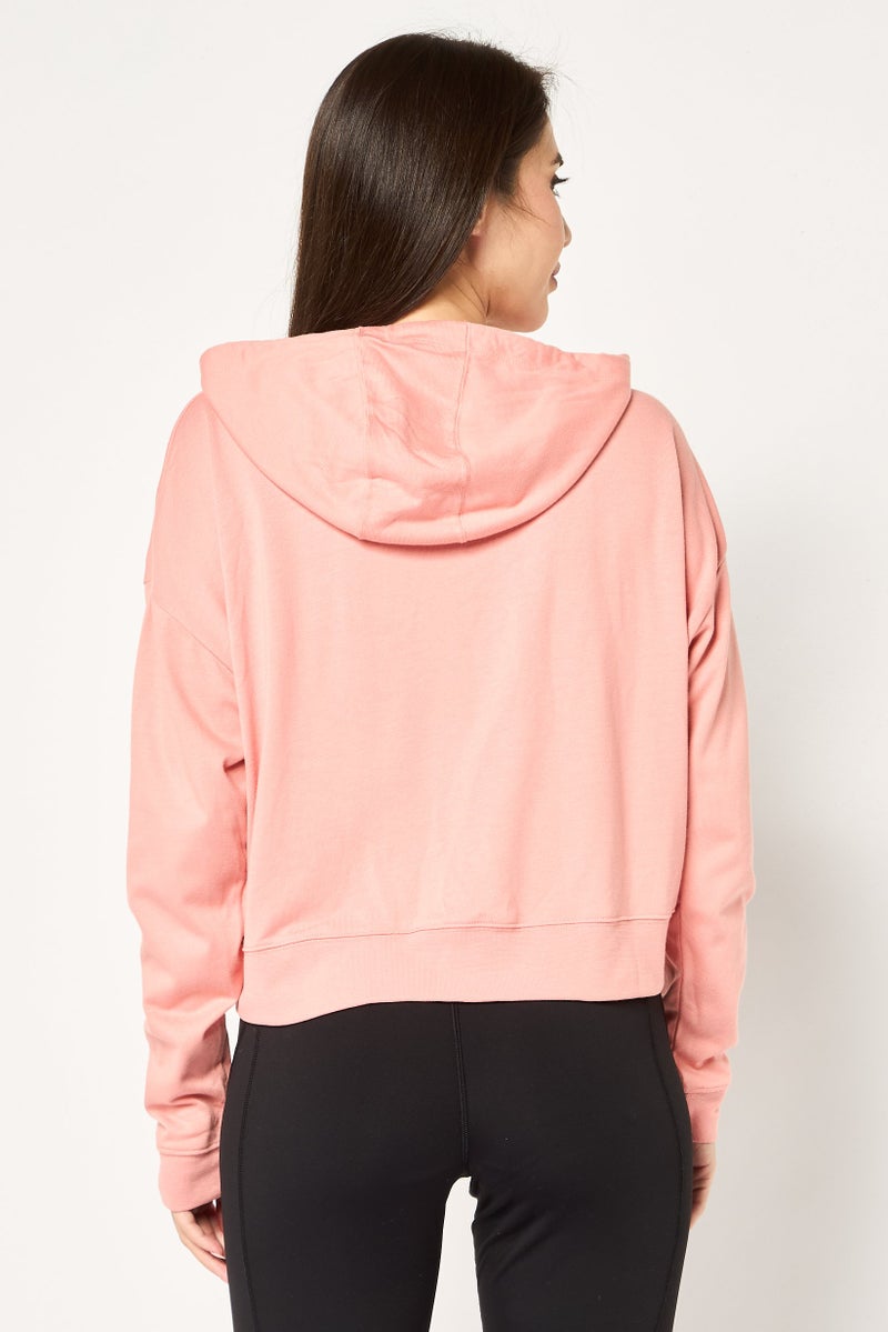 Nike هودي خارجي طويل الأكمام للنساء، رياضي، كورال - Image 2