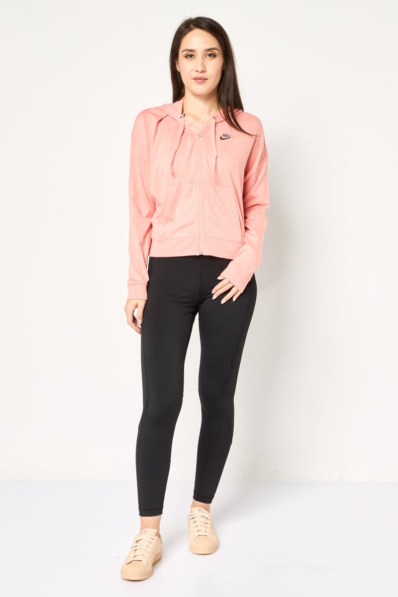 Nike Women Sportswear Fit Long Sleeve Outdoor Hoodie, Coral - Image 2
