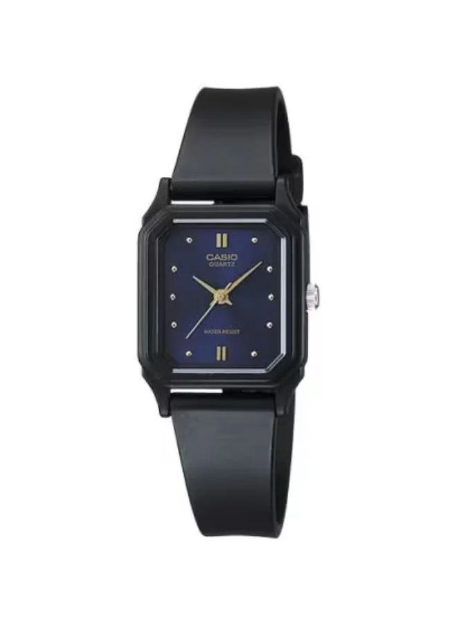 CASIO Women's Analog Display Watch With Black Leather Strap - LQ-142E-2A