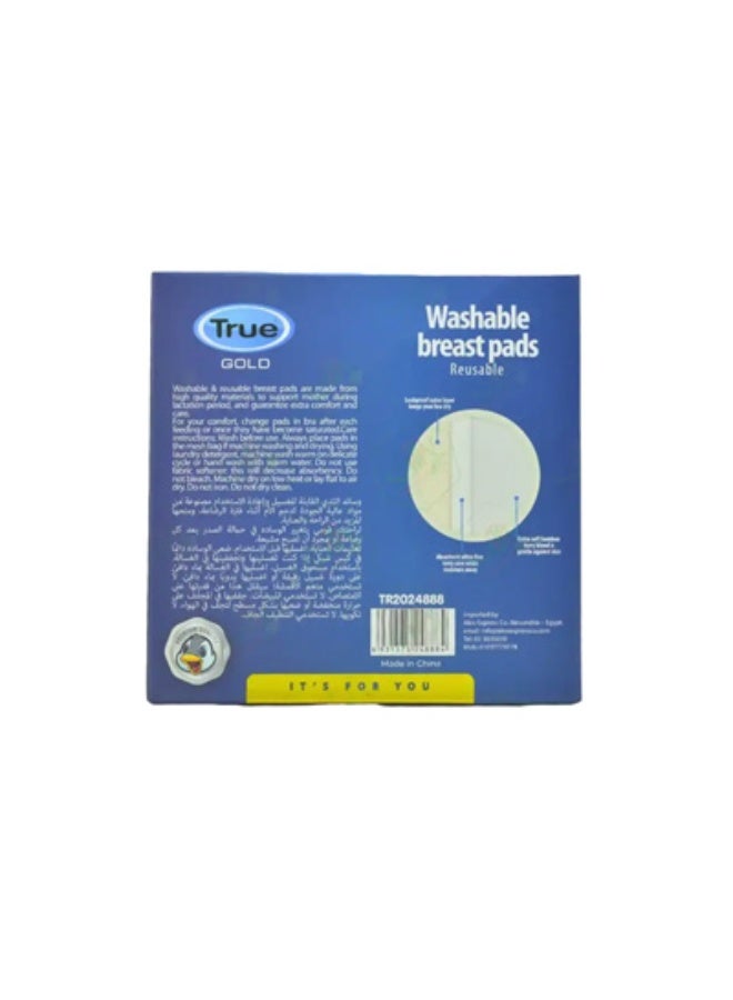 True Gold Reusable Washable Breast Pads 6 Pieces - Image 2