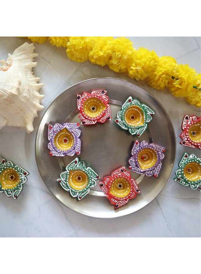 Indian Karigar Diwali Decoration Items for Home Decor 6 Diya for Diwali Diyas for Diwali Festival Terracotta Decorative Diyas for Diwali Diya Diwali Gifts (Diwali Decoration Items for Home Decor) - Image 2