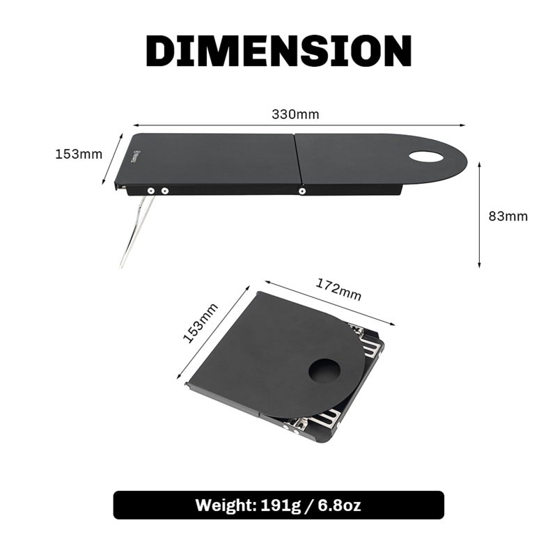Fire-Maple Firemaple Petrel Ultralight Folding Table - Compact Aluminum Alloy Camp Table for Solo Outings, Backpacking and Wild Camping - Weighs Only 191g(not Include Canister) - Image 2