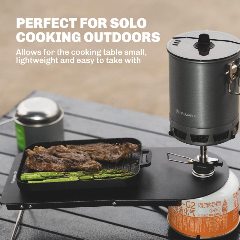 Fire-Maple Firemaple Petrel Ultralight Folding Table - Compact Aluminum Alloy Camp Table for Solo Outings, Backpacking and Wild Camping - Weighs Only 191g(not Include Canister) - Image 4