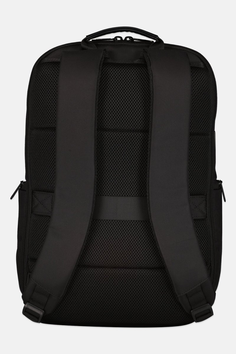 Algspar حقيبة ظهر لابتوب للرجال بشعار العلامة التجارية، سوداء - Image 2