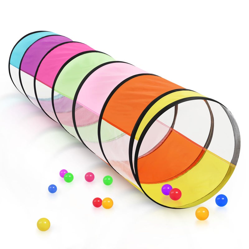 SweHouse Colorful Baby Play Tunnel for Toddlers with 2 Mesh Sides Kids Crawling Tunnel Play Tent Pop Up Toddlers Tunnel Cat Tunnel for Dogs Pets Indoor Outdoor Toy Gift - Image 3