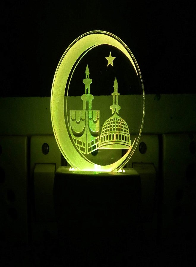 UKANI Acrylic Makkah Madina/Mecca Madina/Mosque Night Lamp Color Changing 3D LED Table Night Lamp Decoration (Multicolour) - Image 5