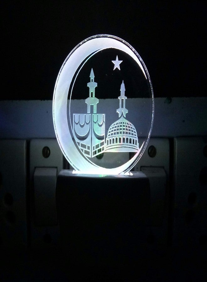 UKANI Acrylic Makkah Madina/Mecca Madina/Mosque Night Lamp Color Changing 3D LED Table Night Lamp Decoration (Multicolour) - Image 4