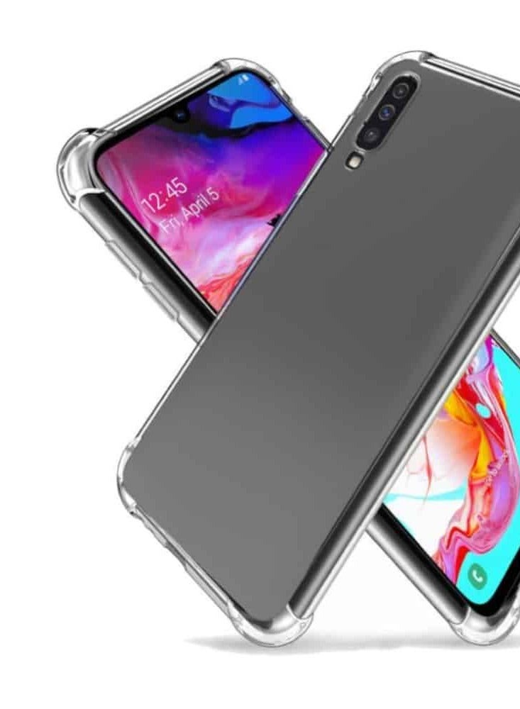 Samsung A7 - 2018 / A750 Anti-Burst KING KONG Armor Case Crystal Clear With Transparent Hard Plastic Back Plate and Soft TPU Gel Bumper - Image 2