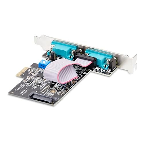 Startech.com StarTechcom 2Port Serial PCIe Card DualPort PCI Express to RS232RS422RS485 DB9 Serial Card StandardLowProfile Brackets 16C1050 UART ESD Protection WindowsLinux TAA - Image 3
