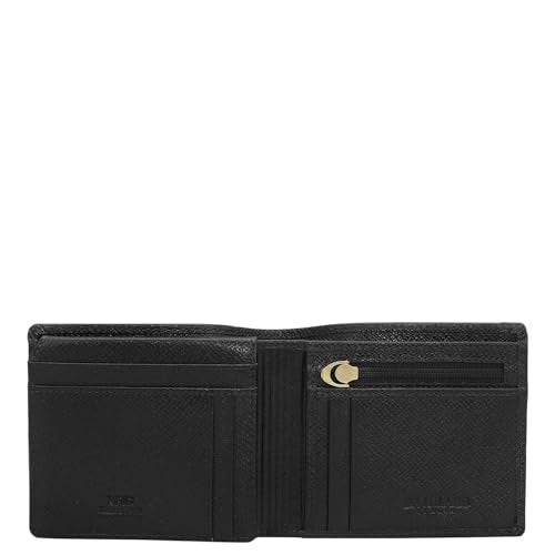 Da Milano RFID Protected Leather Wallet for Men with Card Slot - Black - Image 3