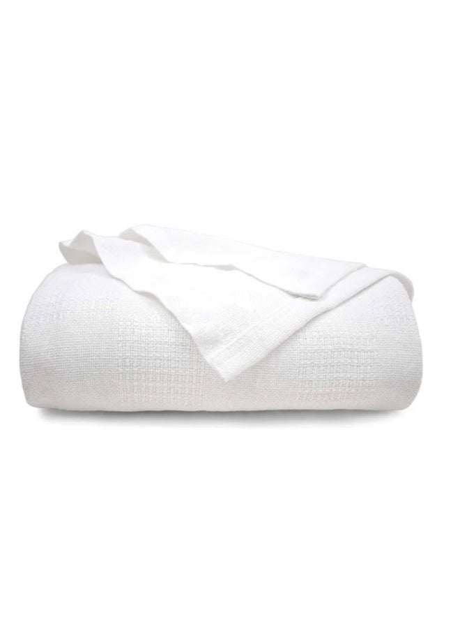 Tw Care Health, Hospital Tw Blanket, Cotton Knit, 90" X 60", for Medical, Twin Bed or Home Care - Image 1