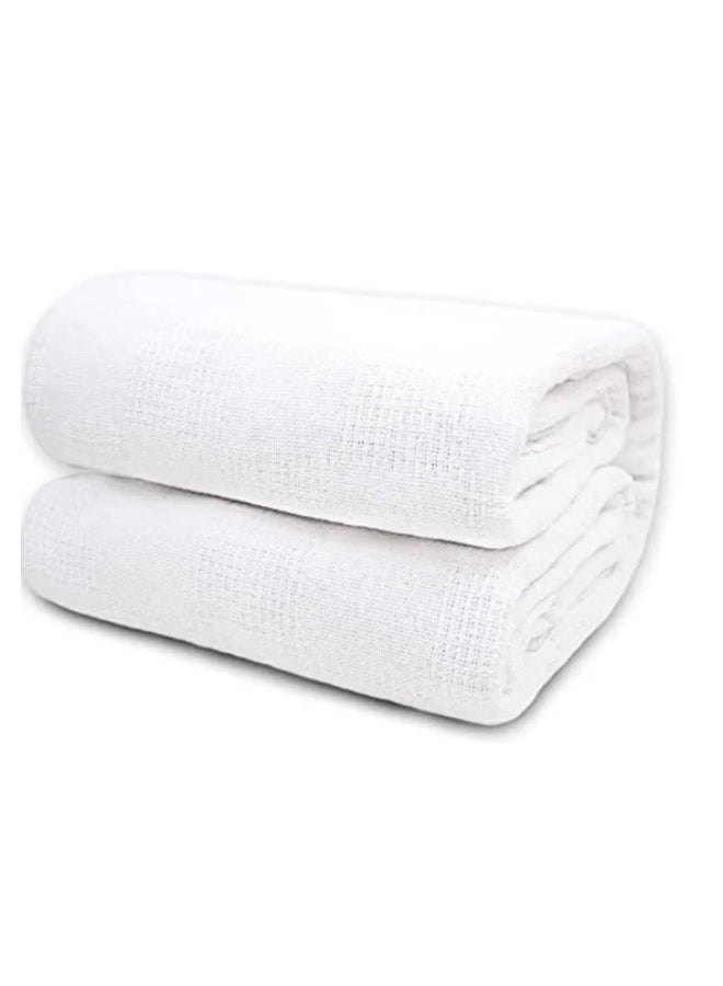Tw Care Health, Hospital Tw Blanket, Cotton Knit, 90" X 60", for Medical, Twin Bed or Home Care - Image 3