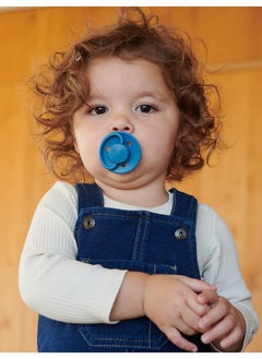 Mininor Round Pacifier Latex 6M - Blue Whale  - Image 2