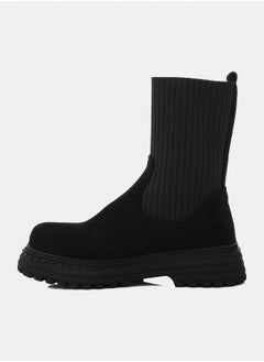 Silvio Torre Wide Fit Anthem chunky chelsea boots-Black  - Image 4