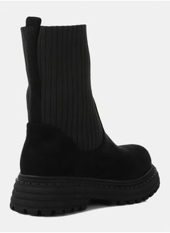 Silvio Torre Wide Fit Anthem chunky chelsea boots-Black  - Image 3