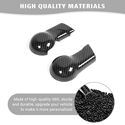 Jimen Compatible with Chevrolet Camaro 2010-2015, Center Console Gear Shift Knob Cover Trim (Carbon Fiber) - Image 3