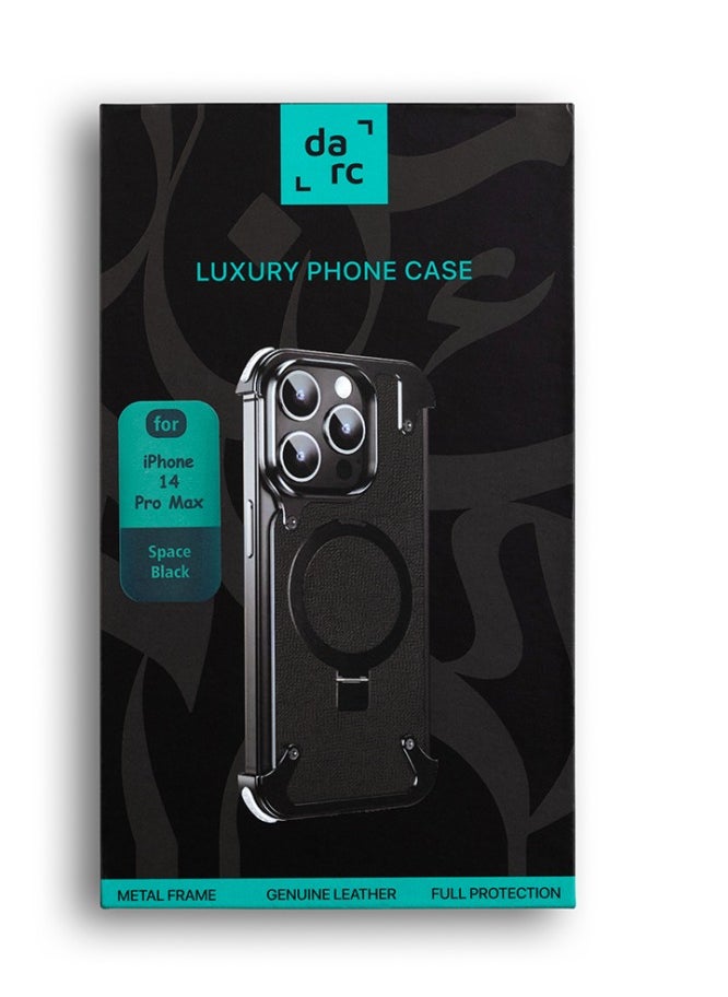 darc Leather Case for iPhone 15 Pro Black Titanium  - Image 2