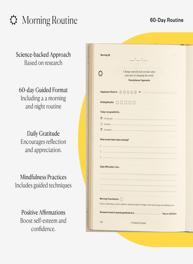 Intelligent Change Prince EA 3x Happier Journal - Guided Self Care 2025 Gratitude, For Men and Women with Daily Prompts, Inspirational Guides and Motivation for Enhanced Joy, Mindfulness & Well-Being - Image 2
