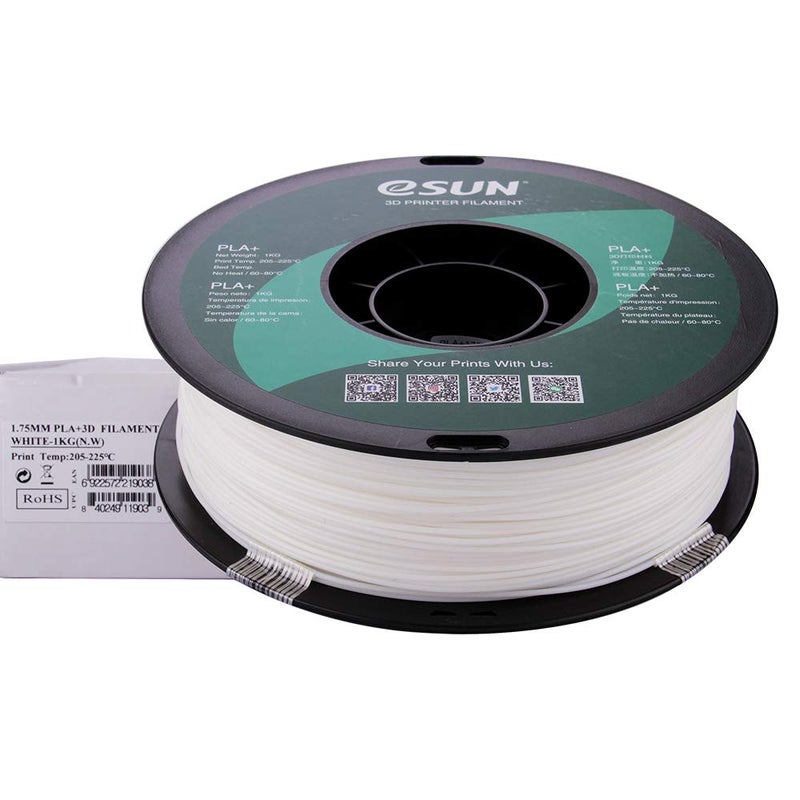 خيوط طابعة ثلاثية الأبعاد 1.75mm PLA Pro (PLA+) بوزن 1 كجم (2.2 رطل)، لون أبيض IG-C-PLAPRO175WW1 1 - Image 3