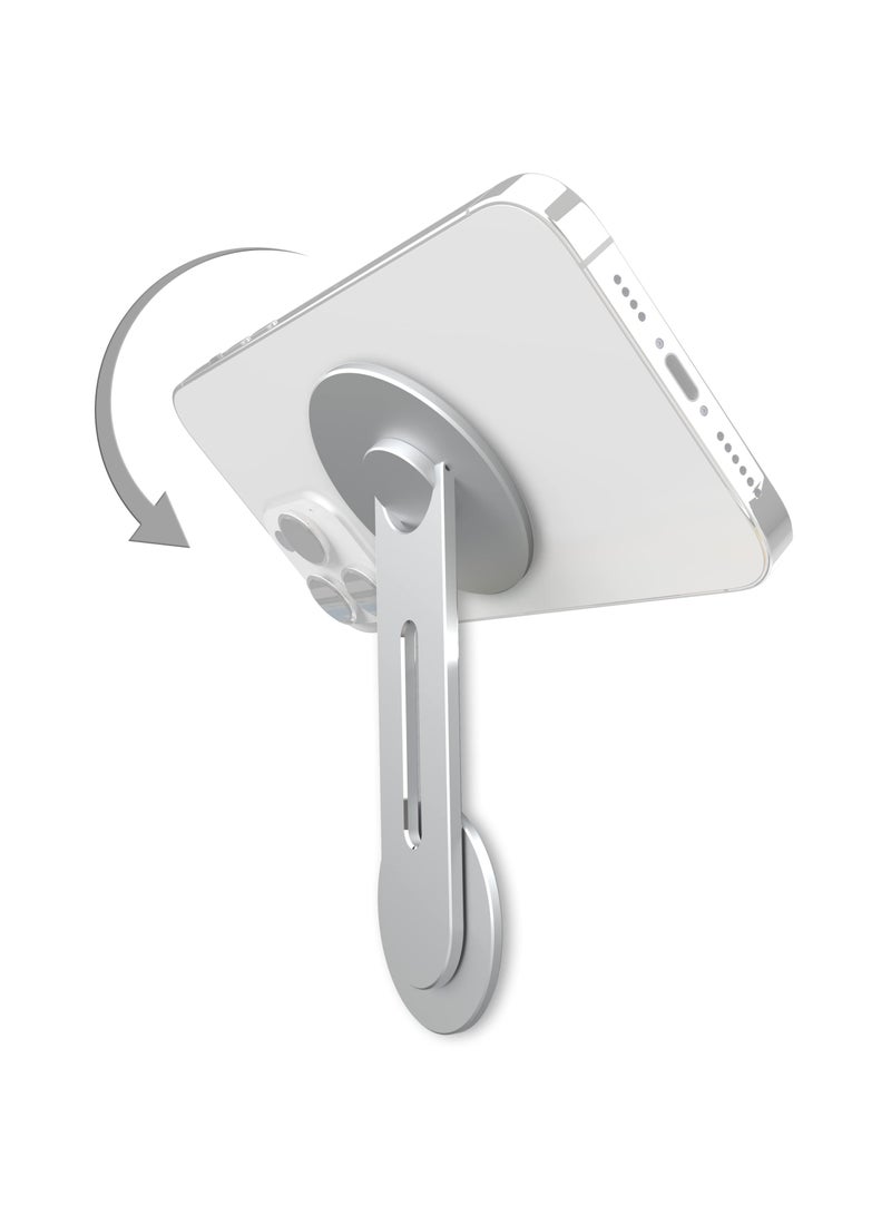SYOSI Hidden mobile phone holder, lim Magnetic Phone Holder Swivels 180° for Laptops and Monitors - Adjustable Magnetic Arm - Compatible with iPhone 14/13/12 Plus Pro Max Mini - Image 1