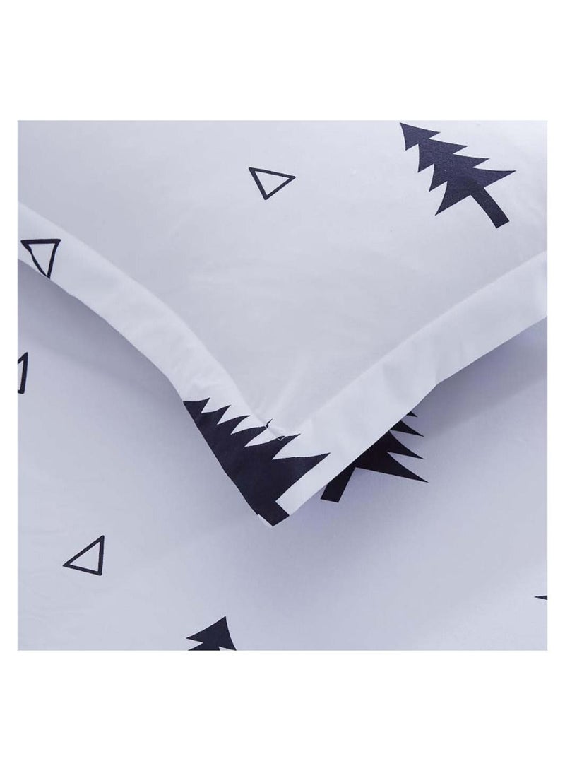 Sharpdo طقم ملاءة سرير 4 قطع من القطن الفاخر من الألياف الدقيقة الناعمة مع غطاء لحاف، مسطح وأكياس وسائد، مجموعة مفردة 2 متر 200 × 230 سم - Image 2