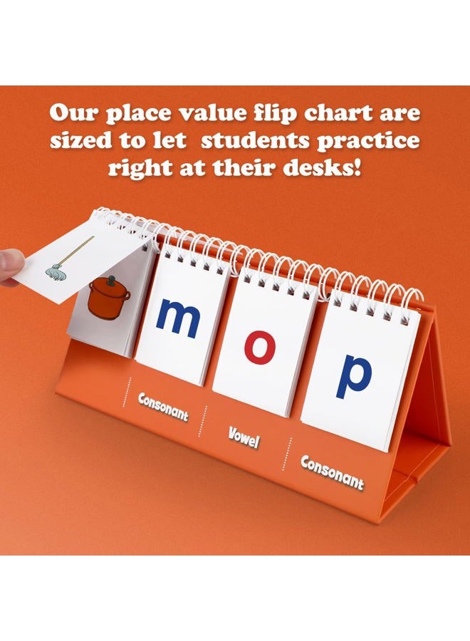 Aizweb CVC Word Builder,Phonics Games Flash Cards for Preschool Kindergarten Classroom,Montessori Special Education Reading Manipulative Spelling Toy for Learning Activity Teacher School Supplies - Image 3