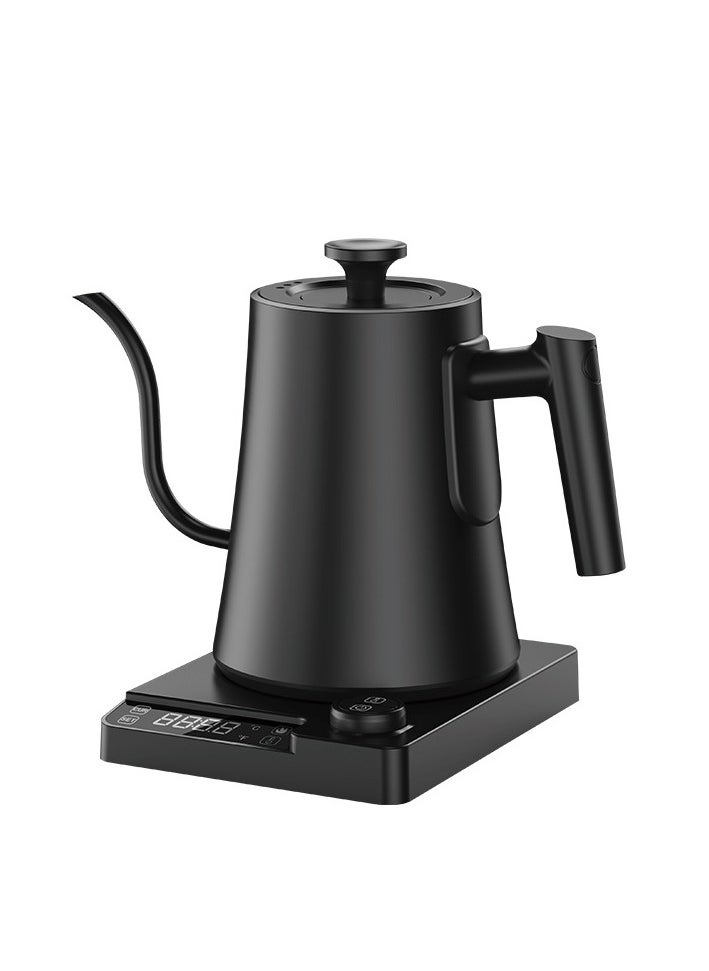 Joshberg Electric Gooseneck Coffee Kettle, 1L Pour Over Kettle for Coffee Tea Brewing, Stainless Steel Inner Lid and Bottom, 1200W Rapid Heating, Black  - Image 1