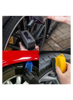 KASTWAVE Tire Dressing Applicator Brush, 2 PCS Tire Shine Applicator Ergonomic Design Tire Brush, Car Wheel Waxing Sponge With Case Auto Tyre Cleaning Pad For Tire Gel  - Image 3