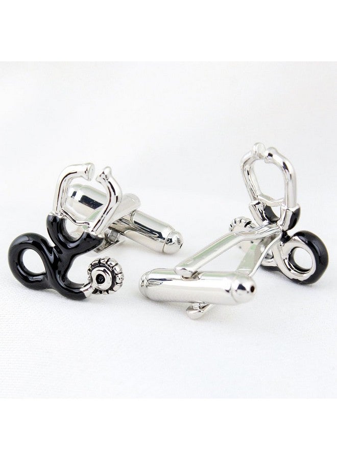 Peluche The Doctor's Men's Premium Choice Black Brass Cufflink and Lapel Pin Set - Image 3