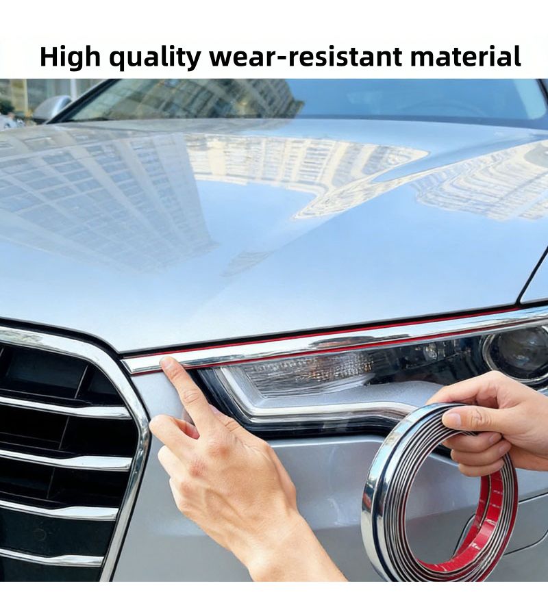 Glossy Car Door Edge Trim 0.39x59.06 Inch Scratch Resistant Anti Collision Self Adhesive - Image 4