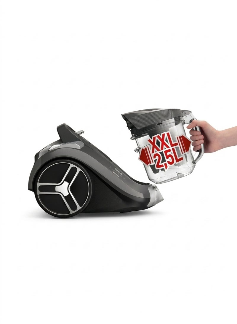Tefal Extent Power Bagless Vacuum Cleaner, 2.5L Capacity, 2100W, Model TW4835EG - Black - Image 5