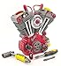 Lanard Tuff Tools Engine Overhaul  25 pc Playset Lights  Sounds Motorcycle Engine Building Set Realistic Mechanic Toy Kids Ages 3 - Image 4