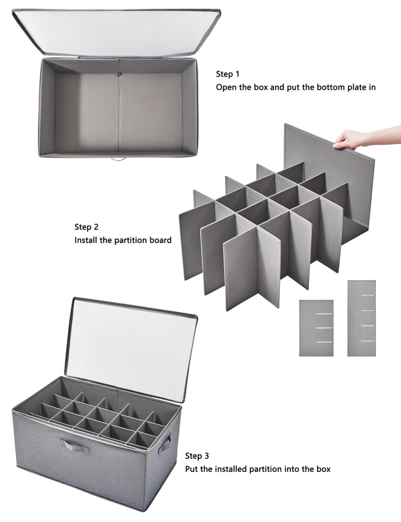Berdeng Shoe Storage Organizer for Closet, Shoe Box Organizer, Space Saving Foldable Shoe Rack, Shoe Storage Cabinet with Clear Cover and Reinforced Handles, Fits 20 Pairs, Black - Image 2