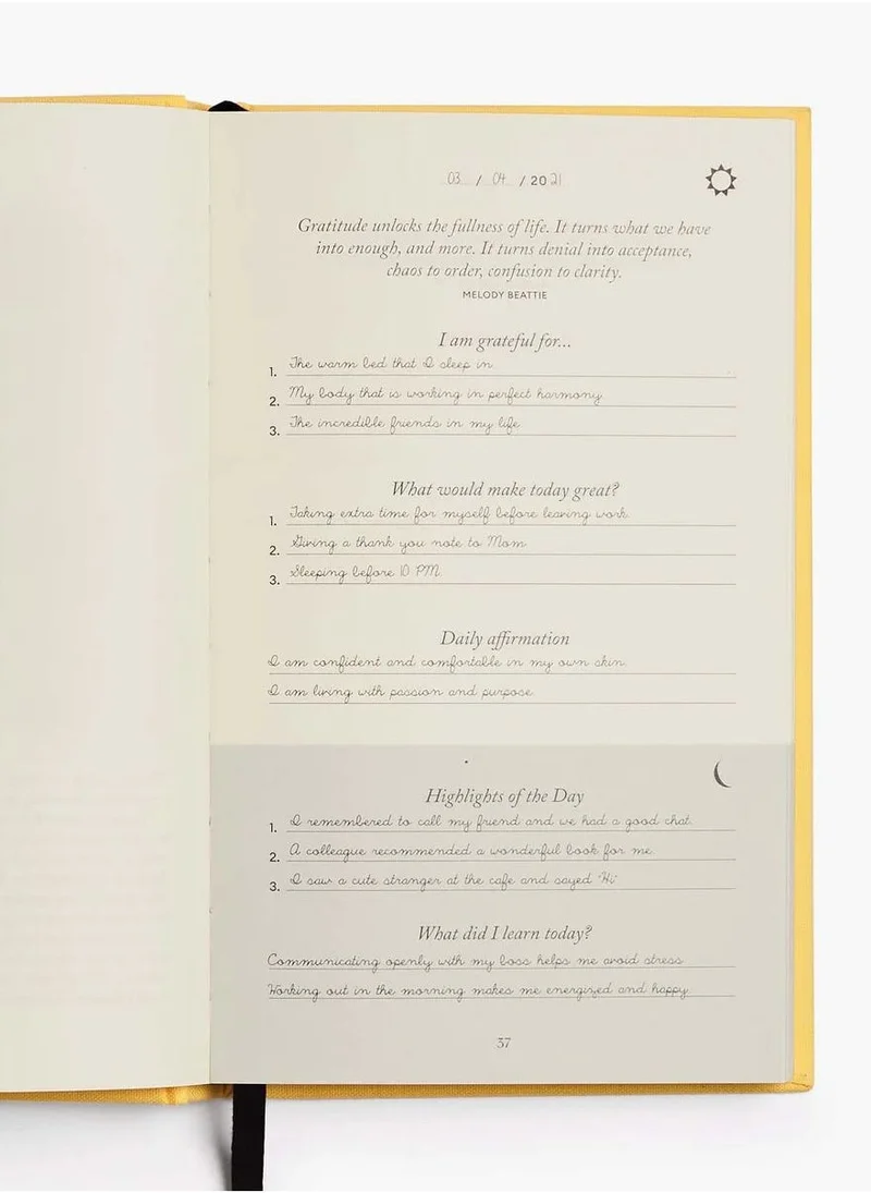 Intelligent Change Yellow Journal Five-Minute For Mindfulness