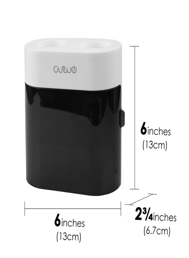 Linkidea Toothbrush Holder with 2 Toothpaste Squeezer, 4 Slot Plastic Brush Hanger for Shower Bathroom, Wall Mount Dispenser Compatible with Oral-B CrossAction, Colgate Extra Clean - Image 4