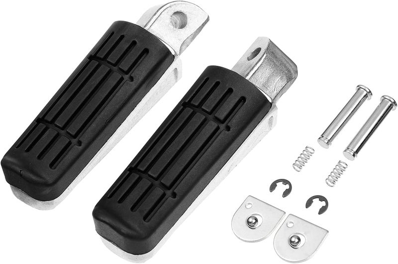 VPZMT Front Rear Foot Pegs Footrests for Yamaha TDM 900 XJ 900 BT 1100 FZ1 FJR 1300 R XV 1700 FZ6 Fazer 700 (Black+Silver) - Image 5