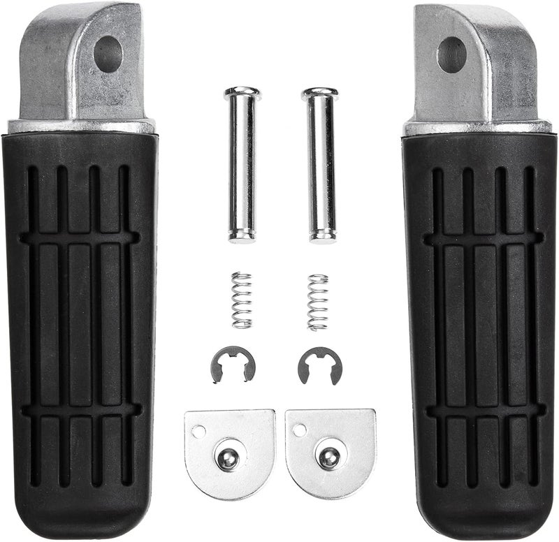 VPZMT Front Rear Foot Pegs Footrests for Yamaha TDM 900 XJ 900 BT 1100 FZ1 FJR 1300 R XV 1700 FZ6 Fazer 700 (Black+Silver) - Image 4