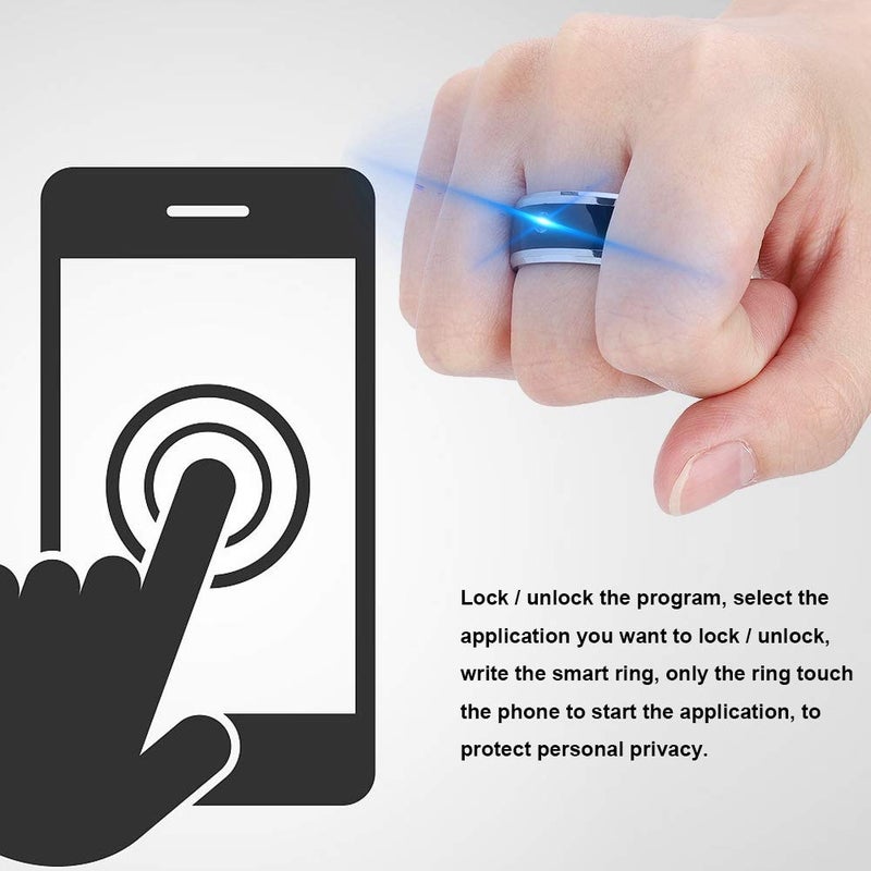 Wendry Smart Ring, No and Depth Universal Wear Smart Ring, Magic Wearable Device Universal Ring for Mobile Phone, NFC Smart Rings(size11) - Image 5