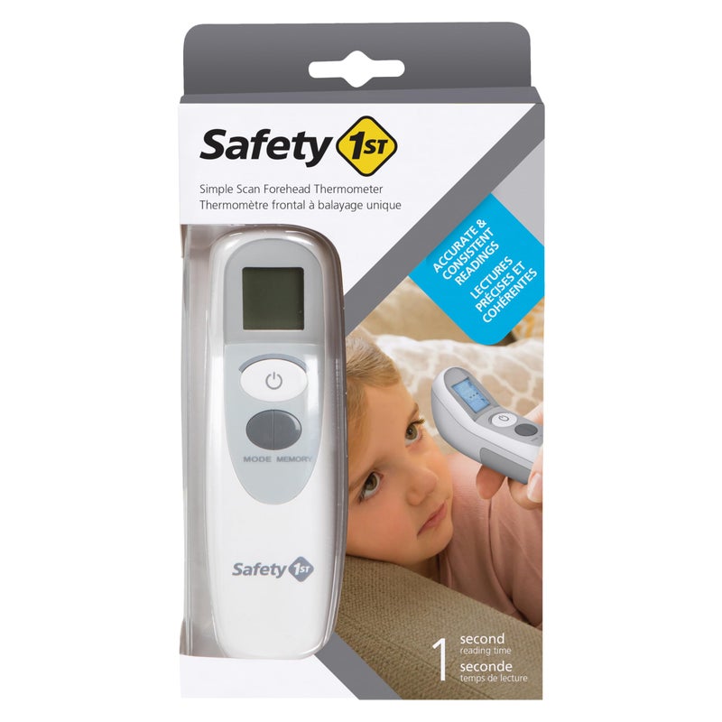 Safety 1st Simple Scan Forehead Thermometer, Grey - Image 1