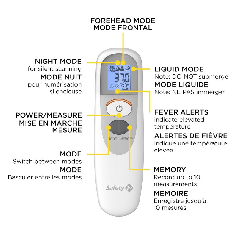Safety 1st Simple Scan Forehead Thermometer, Grey - Image 3