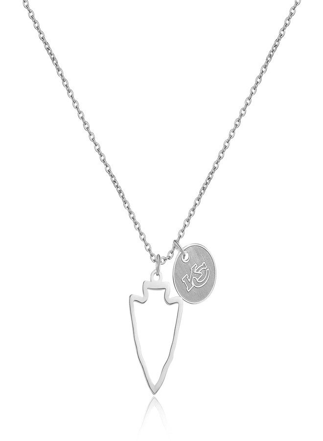 imani Gift for Football Fans K&C Necklace Bracelet Kansas City Inspired jewelry necklace Bracelet (White KC Necklace) - Image 1